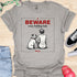 Beware crazy bulldog lady - V1 - The Sign T-Shirt